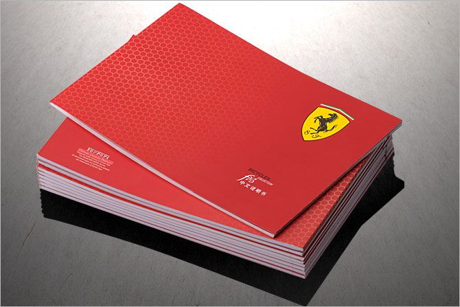 黑眼睛廣告為法拉利自行車產(chǎn)品說明書提供的印刷服務之二